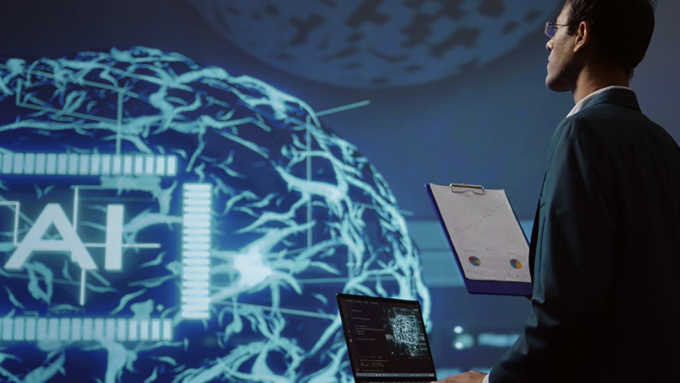 Profesional jurídico mexicano trabajando con herramientas de IA legal